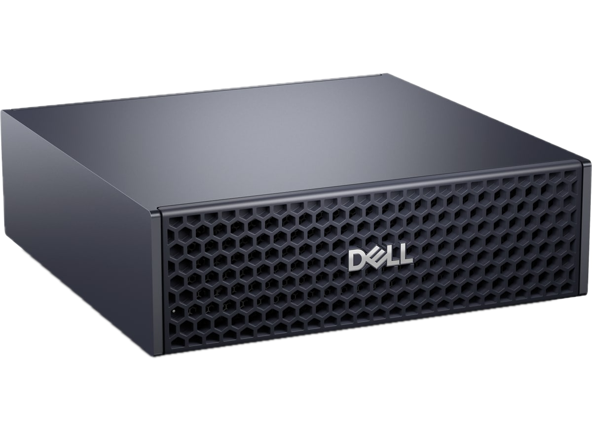 Dell Pro Max with GB10 — micro AI workstation, front three-quarter view